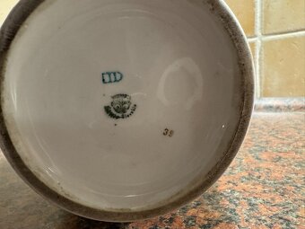 Starožitná porcelánová váza vo viedenskom štýle - 4