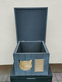 Chladiaci domček pre mačky s izolovanou plochou strechou - 4