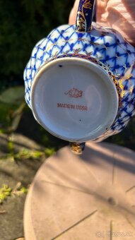 🫖 Porcelánový čajový servis Lomonosov – Cobalt Net (Made in - 4