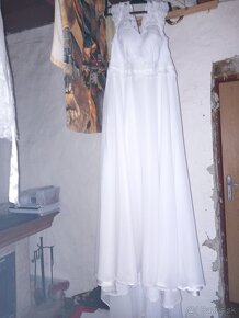 Šaty biele, spoločenské, svadobné 38/40 svadba - 4