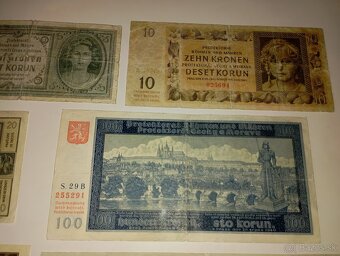 BANKOVKY 40 LÉTA, PROTEKTORÁT 1-1000K, VŠE NEPERFOROVANÉ - 4