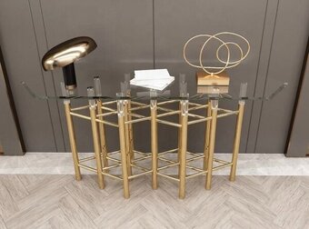 Konzola/komoda Amaretto Premium Glamour Gold - 4