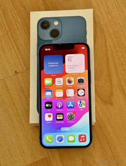 iPhone 13 Blue BATERIE 100% TOP - 4