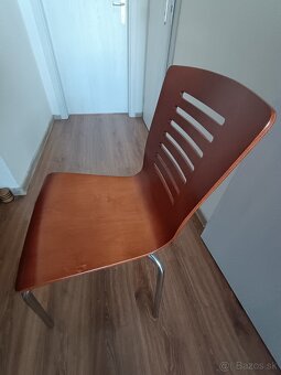 Jedálenská stolička drevo + kov - 4