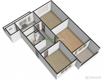 Predaj 3-izb. tehlový byt, 88 m2, loggia, balkón, garáž - 4