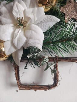 Vianočná umelá dekorácia Stromček 34x30 cm - 4