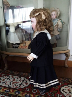 Vzácna stará francúzska bábika Baby Steiner so zatvorenými ú - 4