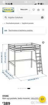 Vyvýšená posteľ- čierna - 4