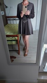Mini šaty hnedé - veľkosť S NOVÉ - 4