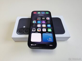 APPLE IPHONE 16 128GB BLACK TOP STAV,ZDRAVIE BATERKY 99% - 4