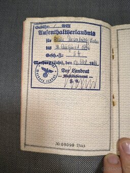 Dočasný cestovný pas Nemecko ww2 - 4