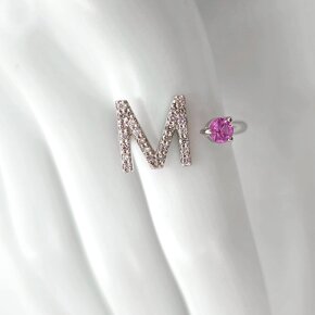 Zlatý prsteň s ružovými diamantami - 4