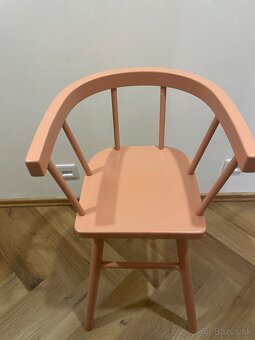 Detská jedálenská stolička drevená - 4