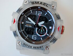 SMAEL 8007 Transparent Dual-Time vodotesné športové hodinky - 4