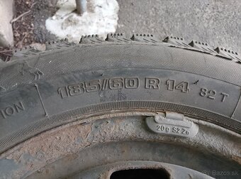 Predám Celoročné Pneumatiky Na plechové disky 5x100 R14 - 4