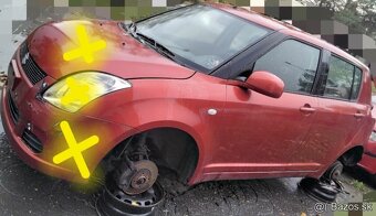 Suzuki SWIFT 1.3 2008 predám DVERE, MOTOR M13A, riadenie a i - 4