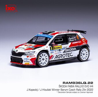 Modely Škoda Fabia Rally2 1:43 IXO - 4