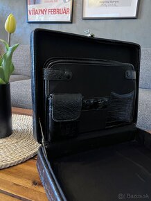 Retro vintage kufrík - vzor krokodíl - 4
