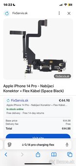 iPhone 14 pro flex kábel nabíjania - 4