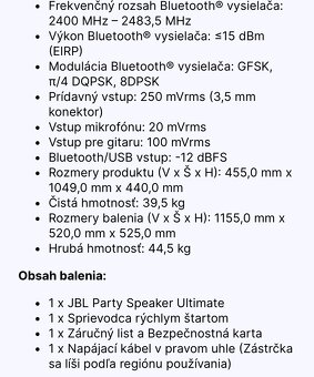 JBL PARTYBOX ULTIMATE (nový nerozbaleny) - 4