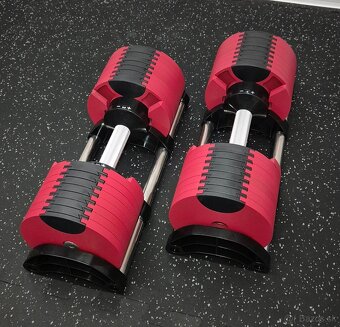 Nastaviteľné činky 2-32kg zmena po 2kg, red - 4
