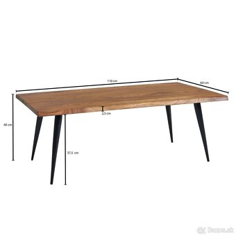 Konferenčný stolík z masívu 110 cm palisander - 4
