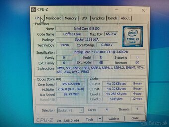 Asus B360M-C + procesor i3 8100 + SSD - 4