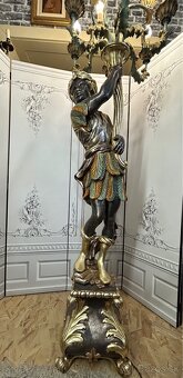 Luxusná figúrková lampa “Blackamoor” - 4