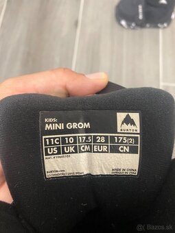 Snowboardové detské topánky Burton Mini-Grom black, č.28 - 4