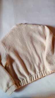 Bomber biela huňatá bunda - 4