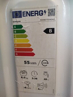 Predám práčku Samsung WW80T554DAT/S7 - 4