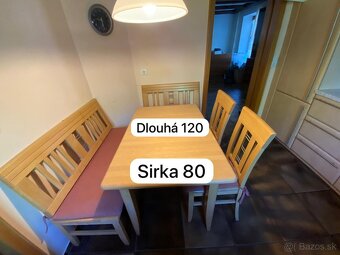 Set jedálenského stola s lavicou a stoličkami - 4