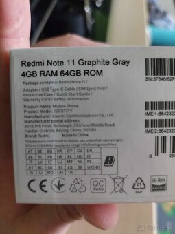 Predám xiaomi redmi note 11 - 4