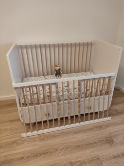 Detská postieľka IKEA Myllra + Matrace: SKÖNAST a PLUTTIG - 4