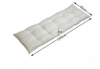 Poduška na lavicu 110-145x45x8 cm krémová antracitová - 4