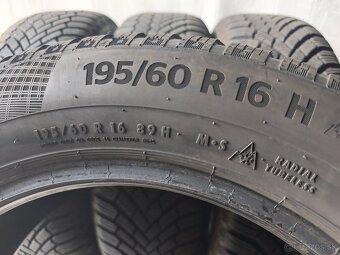 195/60 r16 zimné pneumatiky Continental 7,5mm - 4