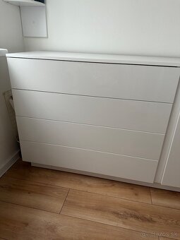 Komoda, biela lesklá - 4