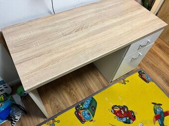 PC stôl 1D1S, biela/dub sonoma, TOPTY TYP 09 - 4