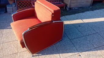 3 stare drevene lavice a rozkladacie kreslo - 4