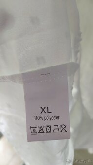 Dámske šaty biele nové XL čipka cez výstrih a pás - 4