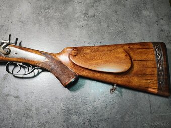 Historická lancasterová brokovnica Lindenburg - pred r. 1890 - 4