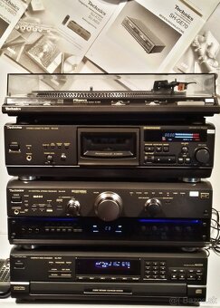 Zostava TECHNICS gramofon, tape deck, receiver, 5x CD = X03 - 4