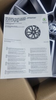Predám orig. hliníkové disky Škoda Stratos  R17 Scala kamiq - 4