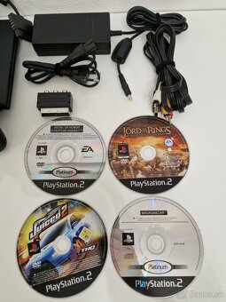 PlayStation 2 Slim herná konzola čierna + 4 hry - 4