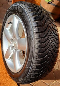 alu R17 5x108 orig. Peugeot 407, zimné pneu 215/55 - 4