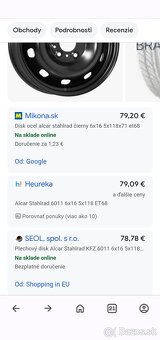 Plechové disky fiat Citroen - 4