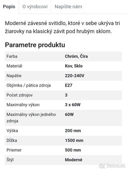 Závesné svietidlo / luster - 4