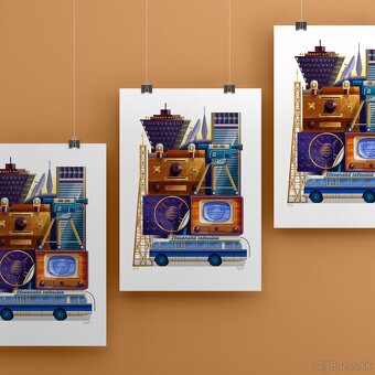 Grafika RTVS 95/65 výročie RTVS - Igor Majkút - 4