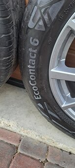 Predám elektróny 17" 5×114,3+letne pneu - 4