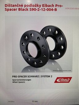 Dištančné podložky Eibach Pro-Spacer 12mm - 4